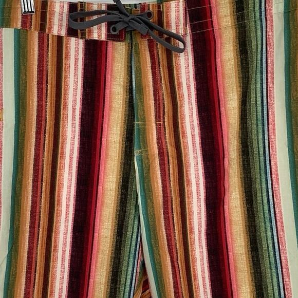 prAna Size 35 Baja Stripe 7” Fenton Boardshorts Swim Trunks Swimwear N10-22 - Picture 5 of 9